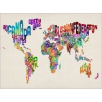 Michael Tompsett - Text Map of the World