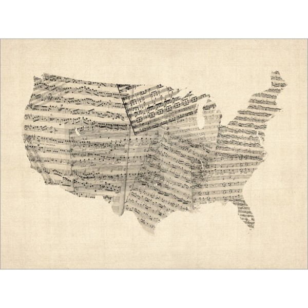 Michael Tompsett - United States Old Sheet Music Map