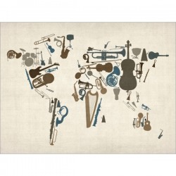 Michael Tompsett - Musical Instruments Map of the World