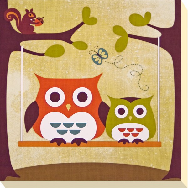 Nancy Lee - Brown Owl & Friends I Canvas Print 