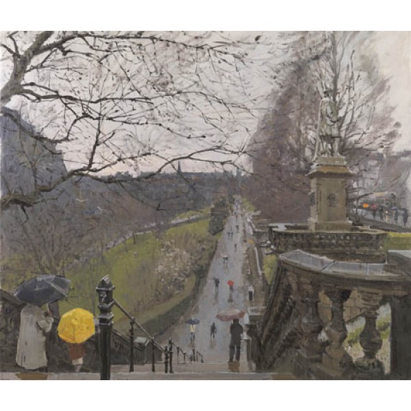 Peter Brown - Spring Morning, Princes Street Gardens