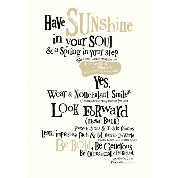 Rachel Bright - Have Sunshine Manifesto (Foiled)