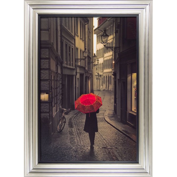 Stefano Corso - Red Rain Framed Print 