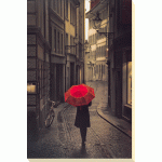 Stefano Corso - Red Rain Canvas Print 