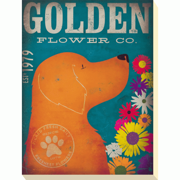 Stephen Fowler - Blooming Dogs VI Canvas Print 