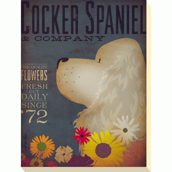 Stephen Fowler - Blooming Dogs II Canvas Print 