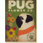 Stephen Fowler - Blooming Dogs V Canvas Print 