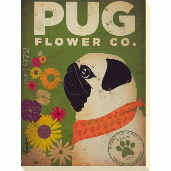 Stephen Fowler - Blooming Dogs V Canvas Print 