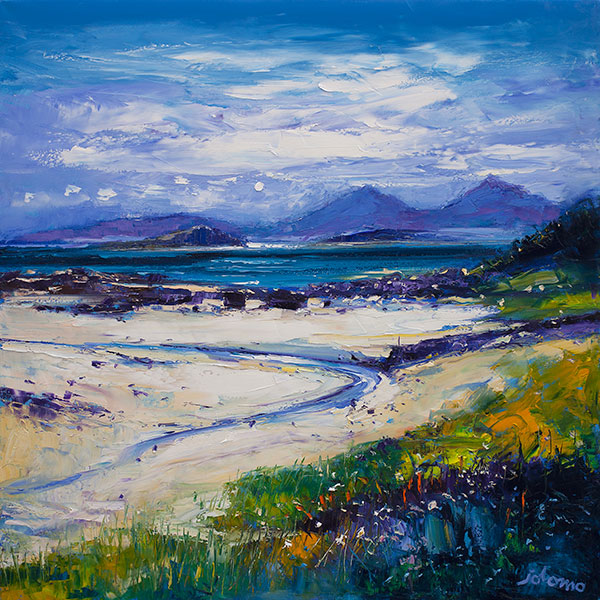 John Lowrie Morrison - Summer Moonrise on the Paps of Rum from Portuairk